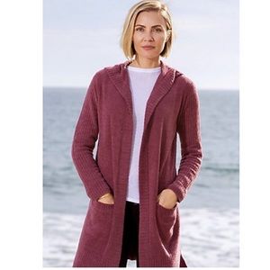 Barefoot Dream Cozychic lite relaxed hooded cardi